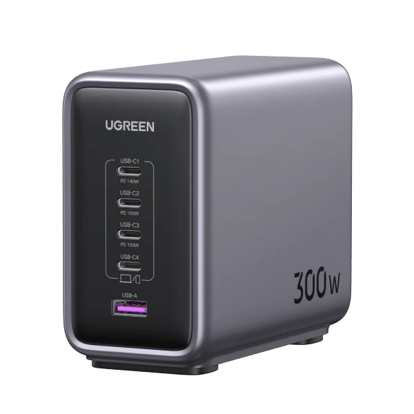 Ugreen Nexode 300W USB C GaN Charger-5 Ports Desktop Charger